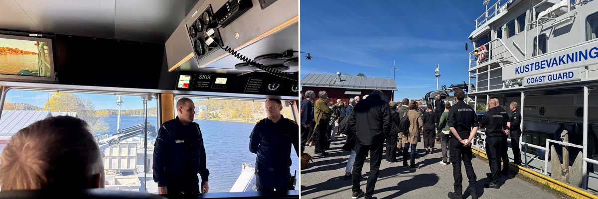 Bilder från guidad visning av Kustbevakningens båt i Mälaren